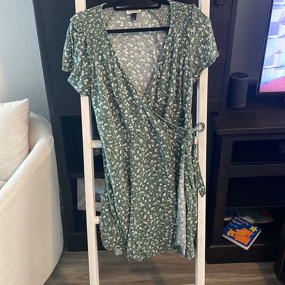 Floral wrap mini dress